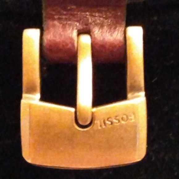 Fossil Watch Women Bronze Tone Brown Dial 23mm Cuff Leather Band JR1180 - Picture 7 of 9